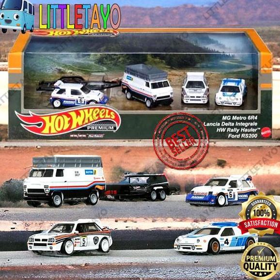 Hot Wheels Premium Rally Legend Diorama Box Set - MG Metro Lancia Delta Rally Hauler Ford RS2000