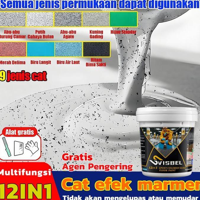 12-In-1 Cat lantai epoxy lantai semen 1kg cat genteng anti bocor anti air cat lantai seperti keramik