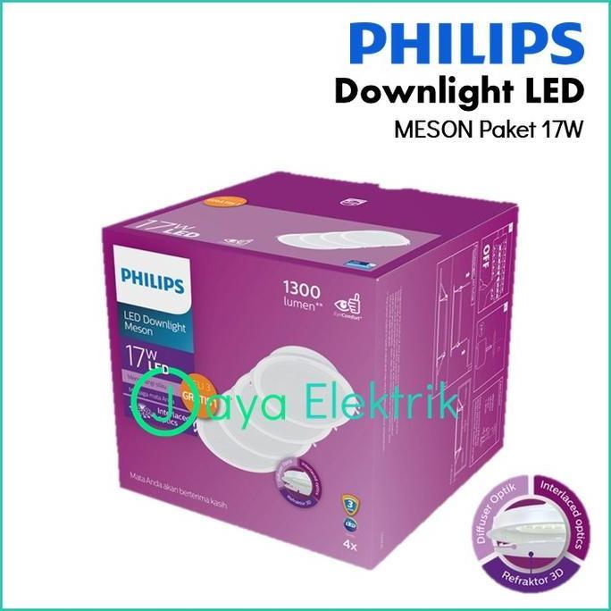Promo Lampu Downlight Led Philip Meson Multipack 17W - Lampu Led Plafon Paket 17 Watt Terbaru 