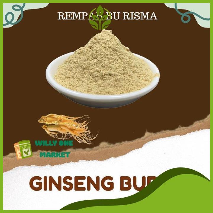 GINSENG BUBUK MURNI - SERBUK GINSENG KOREA HERBAL ALAMI WILLY ONE MARKET