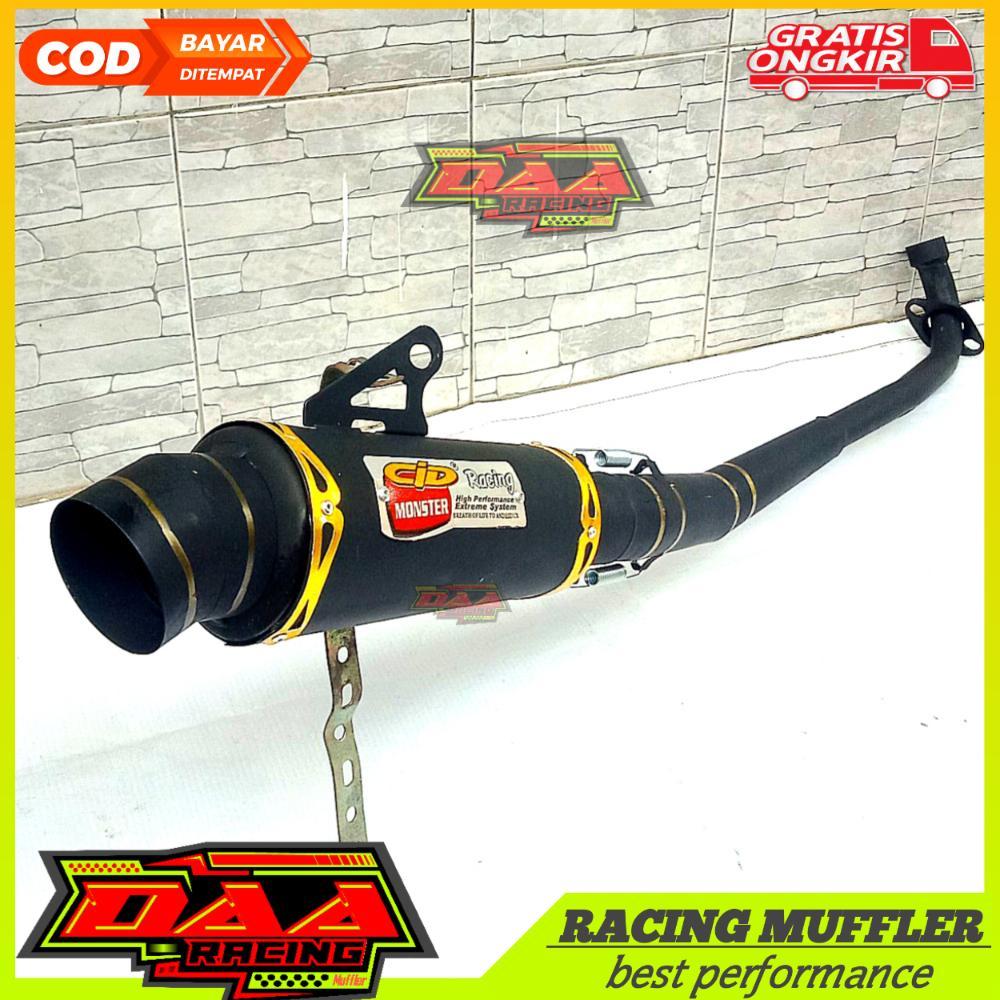 CELVIQUEGALLERY KNALPOT RACING SUPRA X JRM HITAM VEGA JUPITER REVO SMASH C70 SHOGUN ASTREA BLADE KAR