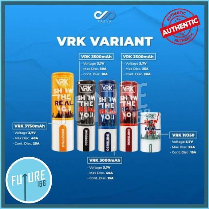 Homeme- Vrk Baterai (18650) 3500Mah 30A 3.7V By Preva Battery / Batre Vrk 3500 Mah