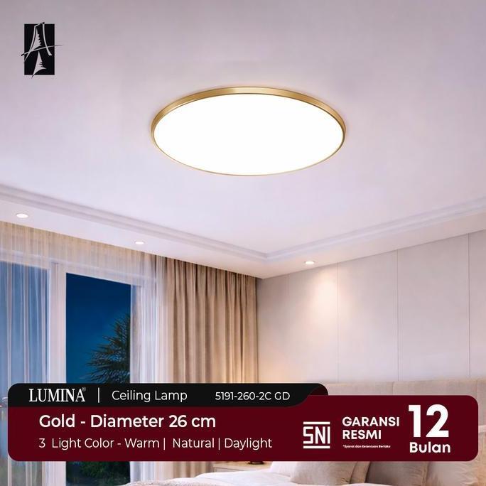 Promo Lumina - Lampu Plafon Led Bulat Minimalis Modern Elegan Ring Ceiling Lamp Slim Dengan Cahaya L