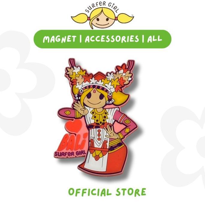 Surfer Girl Summer Legong Magnet 253AMGN002AST | Surfer Girl magnet | Bali souvenir | Legong magnet 