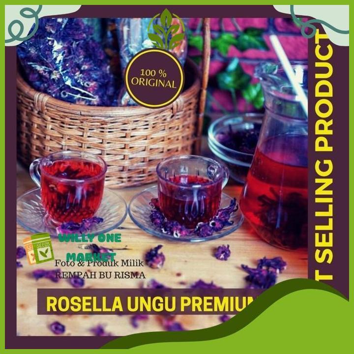 ROSELLA UNGU KERING 1 KG - TEH BUNGA ROSELLA UNGU PREMIUM WILLY ONE MARKET
