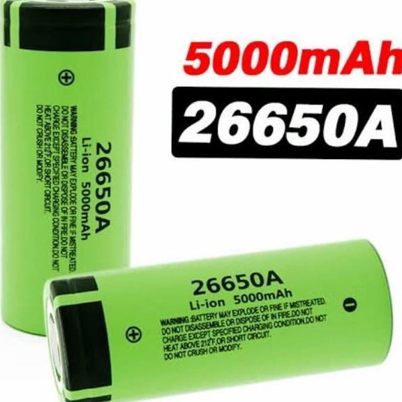 Homeme- Battery 26650 26650A Batre Baterai Panasonic 5000Mah