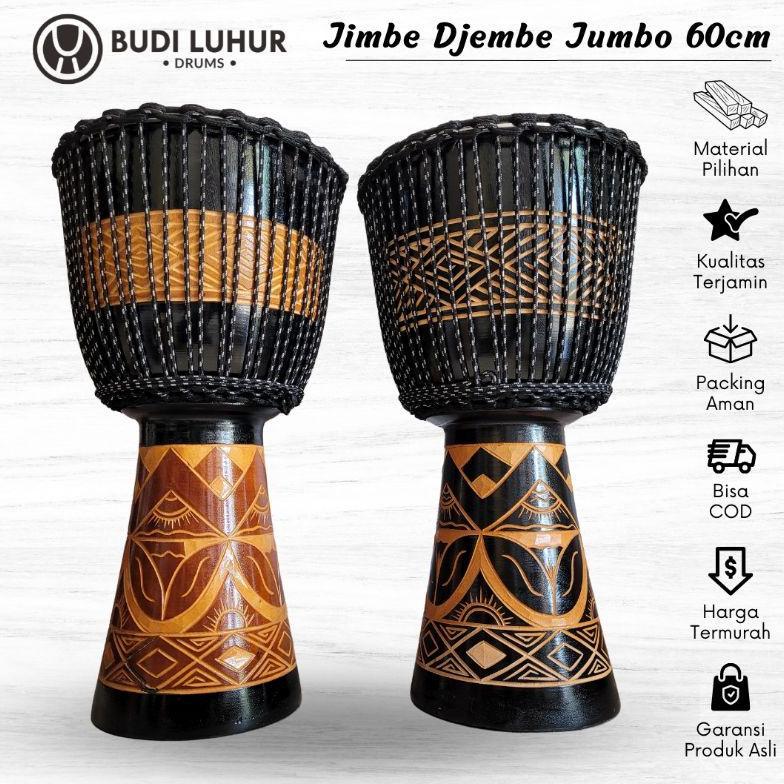 Kendang Gendang Jimbe Ukuran Jumbo 60cm Diameter 12 inch 30cm Djimbe Ukir Spesial Limited Edition