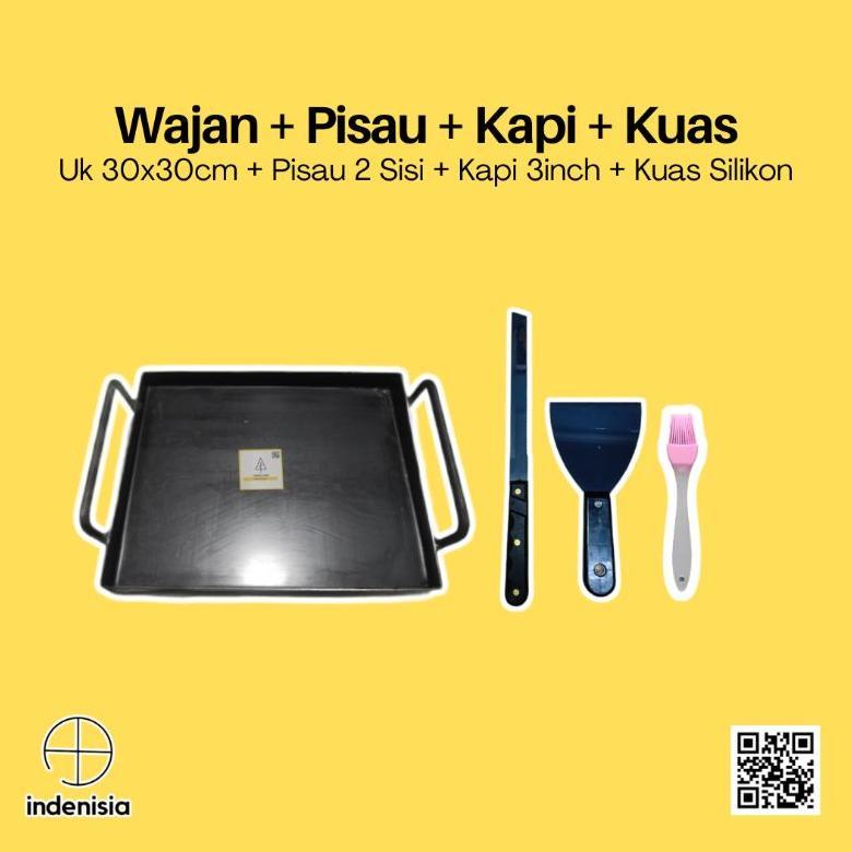 [Cod] Paket Komplit / Plat Roti Bakar / Wajan Roti Bakar / Wajan Kebab Mini / Panggangan Roti / Loya