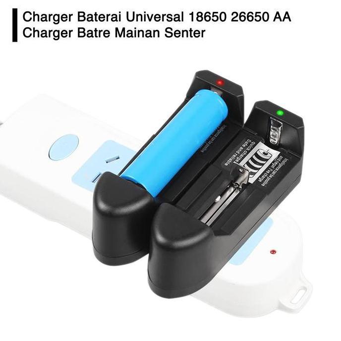 Homeme- Charger Baterai Universal 18650 26650 Aa Cas Batre Mainan Senter