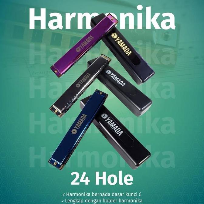 NEW HARMONIKA (24 HOLE) YAMADA HARMONICA ALAT MUSIK TIUP HY-24 ORI
