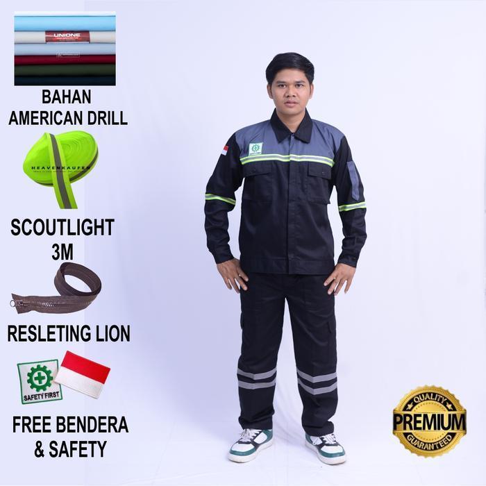 WEARPACK SAFETY STELAN ATAS BAWAH BAJU PROYEK K3 ORIGINAL DAN TERPERCAYA