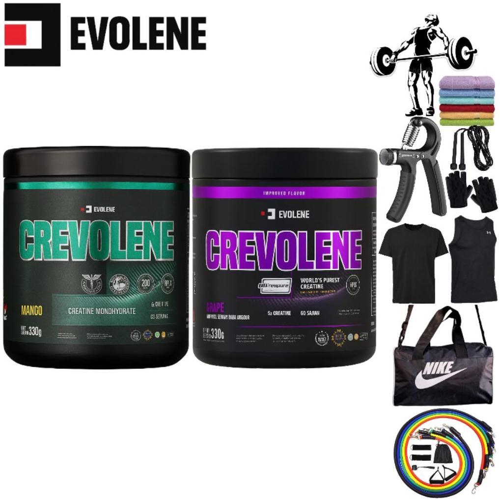 Evolene Crevolene Creatine Evolen | Isi 330Gr 60 Serving | Bpom & Halal | Prevo Pre Workout