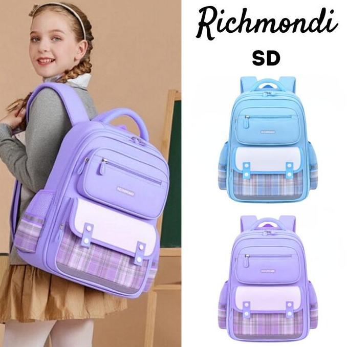 NEW TAS SEKOLAH ANAK SD CEWEK TERBARU WATERPROFF  6001 BACKPACK CANTIK BAG ORI