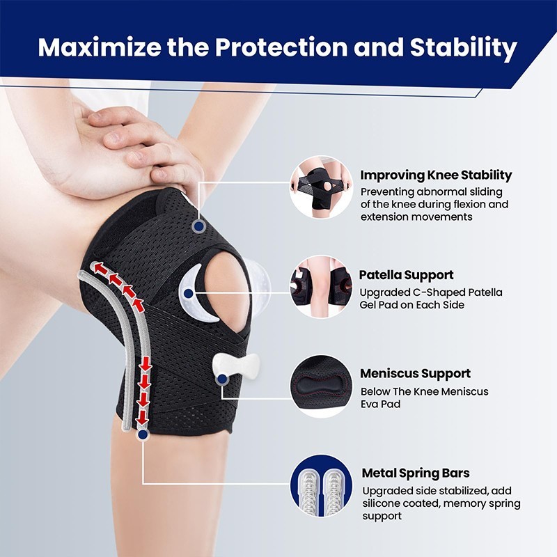 Deker Pelindung Lutut Pelindung Lutut Bernapas Deker Lutut Sport Knee Support Lutut Olahraga Pelindu