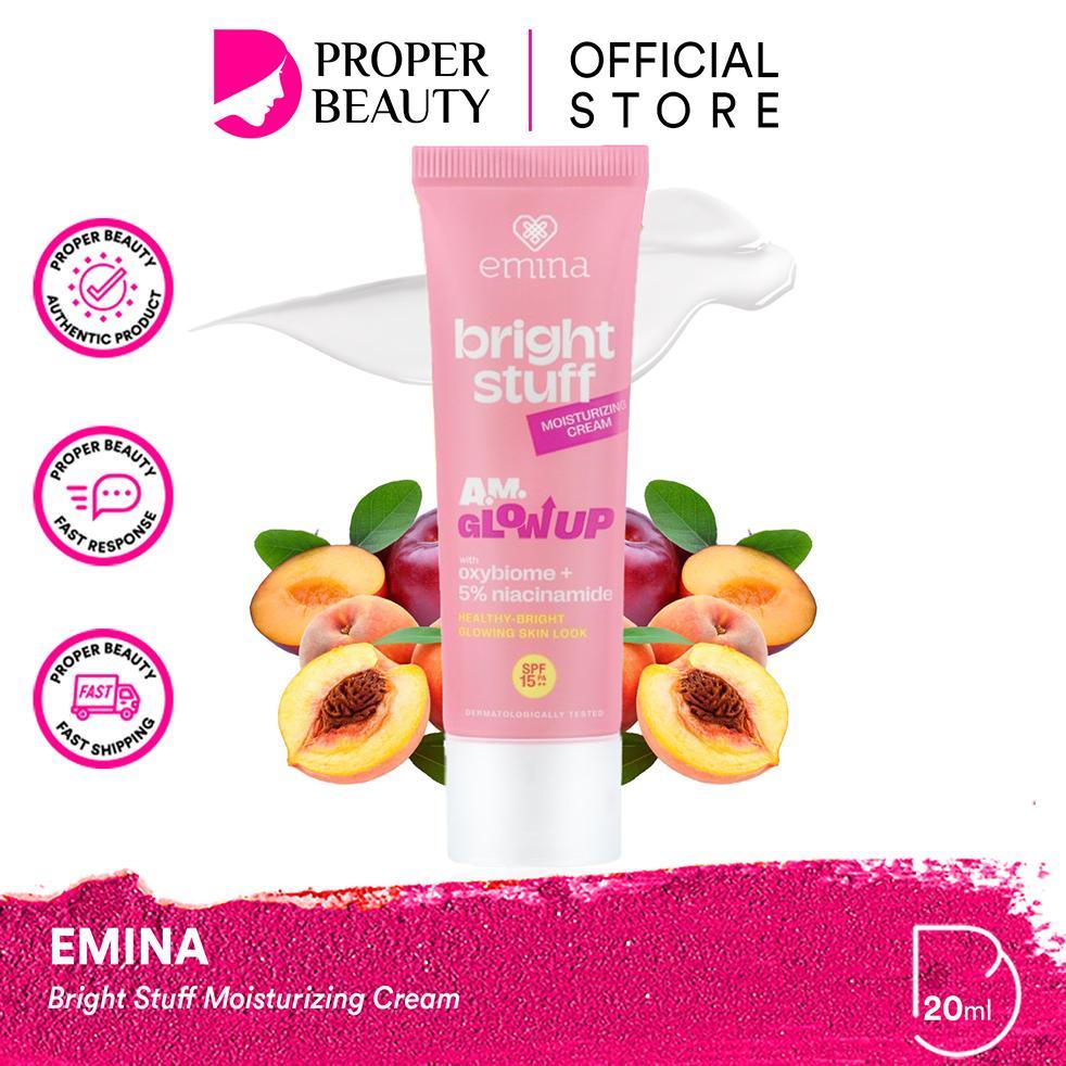 EMINA Bright Stuff Moisturizing Cream Indonesia / Pelembab Wajah 20ml / For A Brighter & Glowing Loo