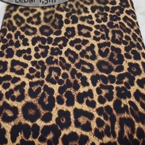 (Motif Leopard) Bahan Kain Wolfis / Wolvis Monalisa Original Grade A
