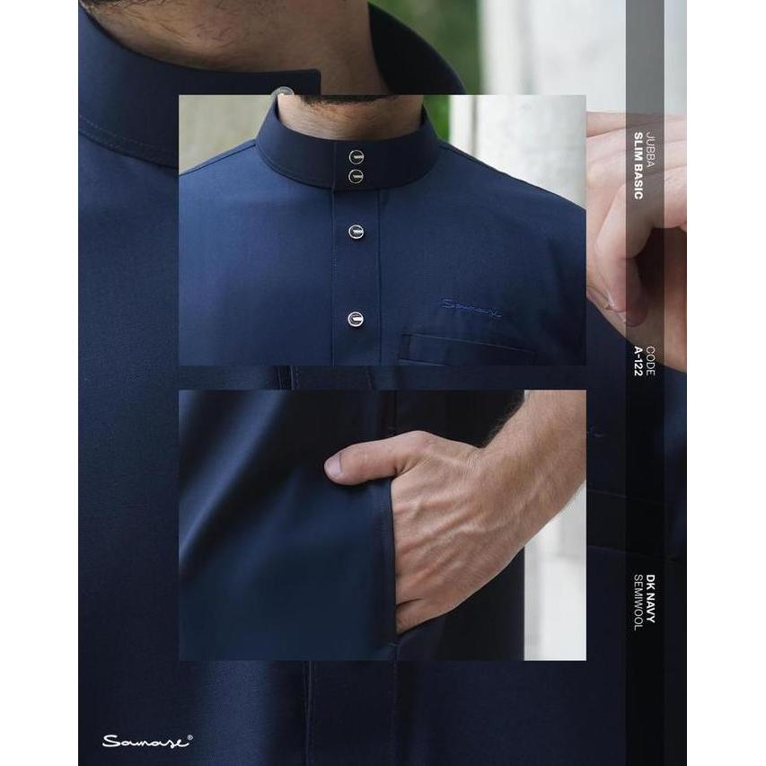 SAMASE A-122 Orinal Jubba Basic Gamis Lengan Pendek Pria