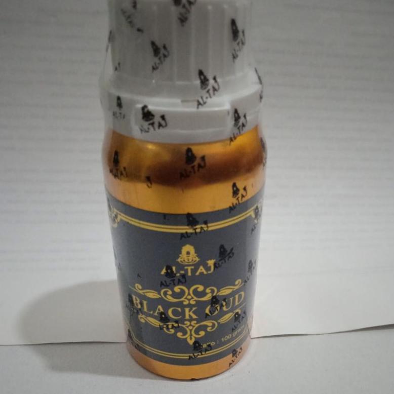 Black Oud bibit parfume murni original segel pabrik Al taj 100 gr 100 ml