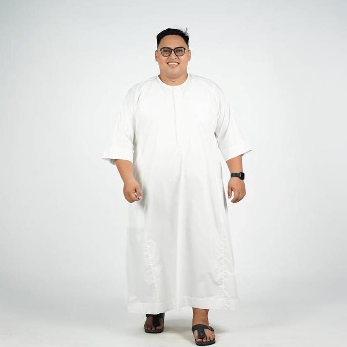 BJORDAN jubah gamis pria lengan pendek ukuran jumbo XXXL XXXXL XXXXXL baju muslim laki laki bsize 5X