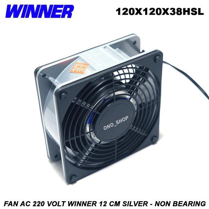 Kipas Fan Ac 220 Volt Winner 12 Cm Silver - Non Bearing