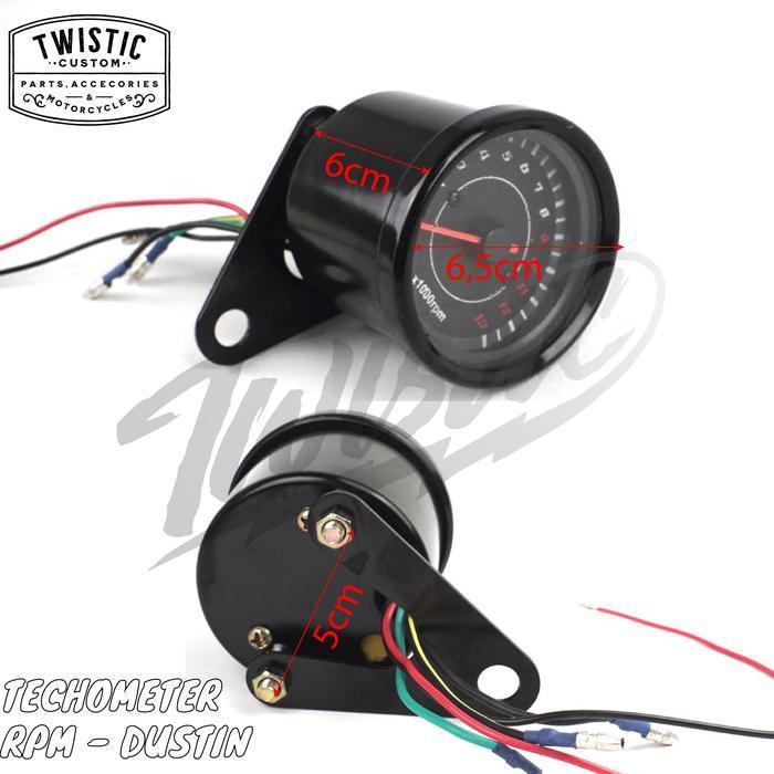 Speedometer Tachometer Rpm Meter Analog Dustin Motor Custom Universal Original Dan Terpercaya