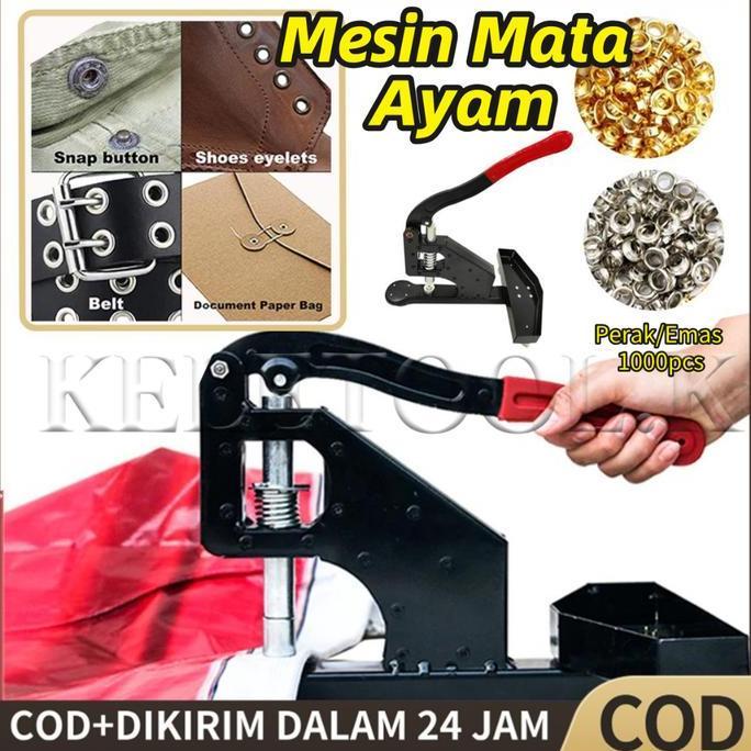 akbaralmah - Banner 10mm  Mesin Mata Ayam  Eyelet Alat Press Hand Otomatis  Alat Mesin Press Mata Ay