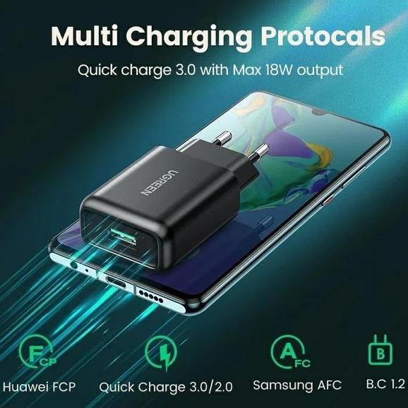 UGREEN Kepala Charger iPhone Usb Lightning Set Mfi 10w 18w Untuk iPhone 5 6 7 8 X Xr Xs Max With Kab