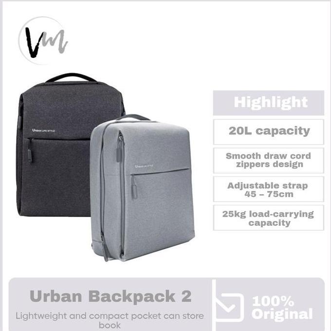Xiaomi Bag Urban Lifestyle Backpack 2 - Tas ransel Urban Life style