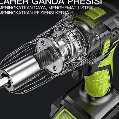Zper 12V21V Bor Listrik Mesin Bor Tangan Cordless Drill Battery Bor Lithium Brushless Zp011