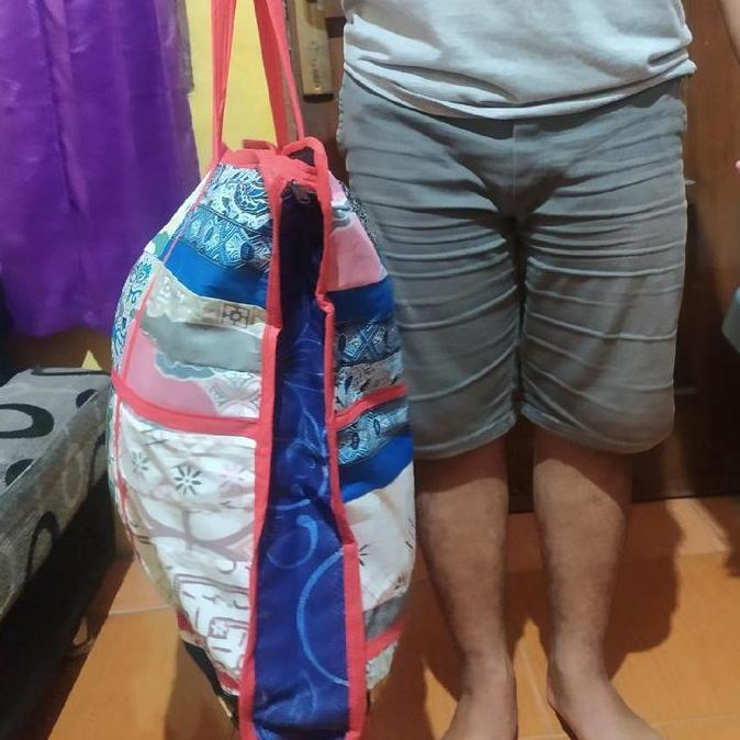 Tas Laundry Kain Perca Murah Motif Batik Muat Banyak Resleting