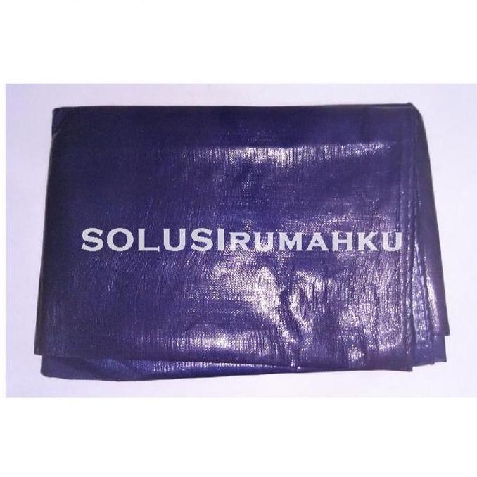TERMURAH - Terpal Biru Oranye Super A12 Tebal 6 x 8 meter Press Jadi Blue Orange