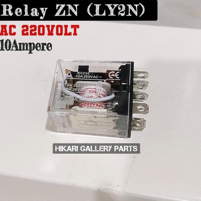 Relay Zn Ly2N 220V Ac 10A 8Pin Kaki / Relay Ly2N 220Vac 10 Ampere 8Pin Merk Zn Bagus / Relay 10A 220