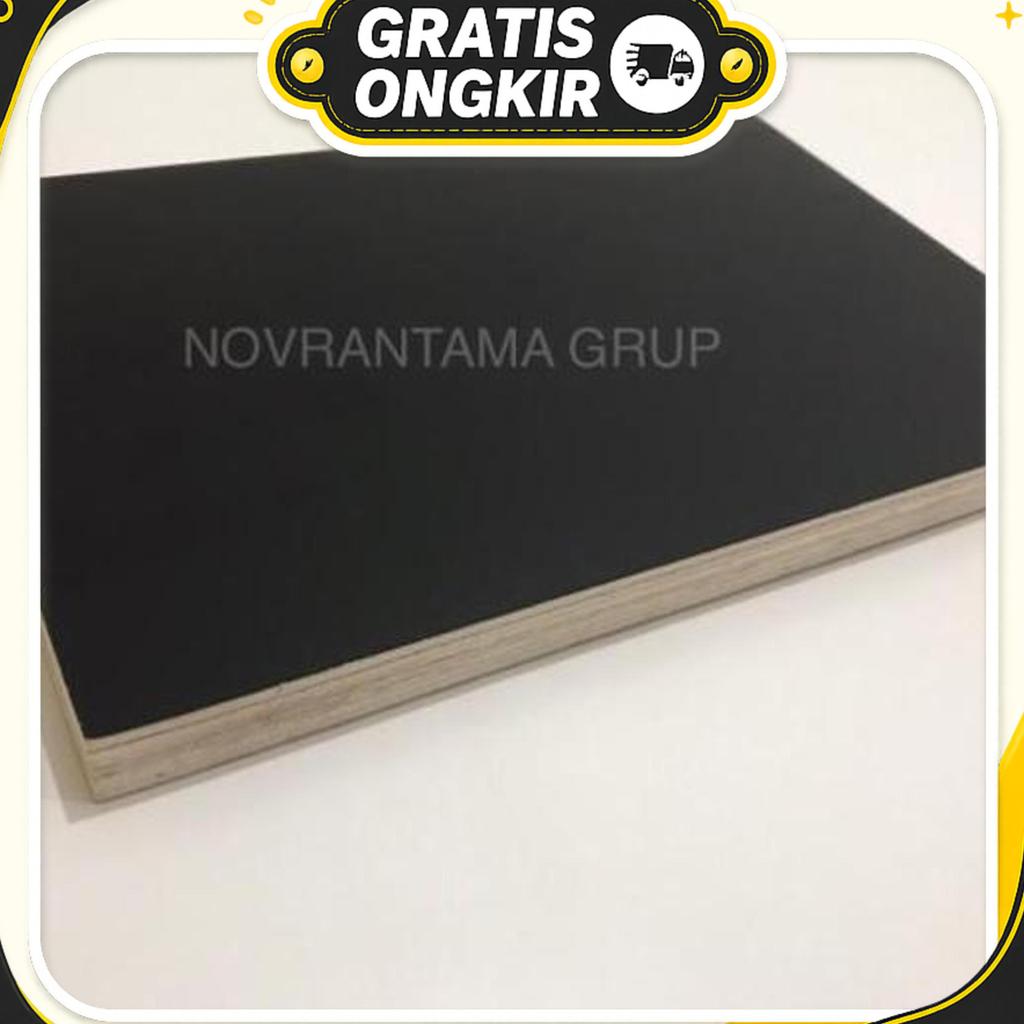 Multiplek / Triplek Melamin Hitam Doff 3Mm 100X50 Cm Melaminto Hitam