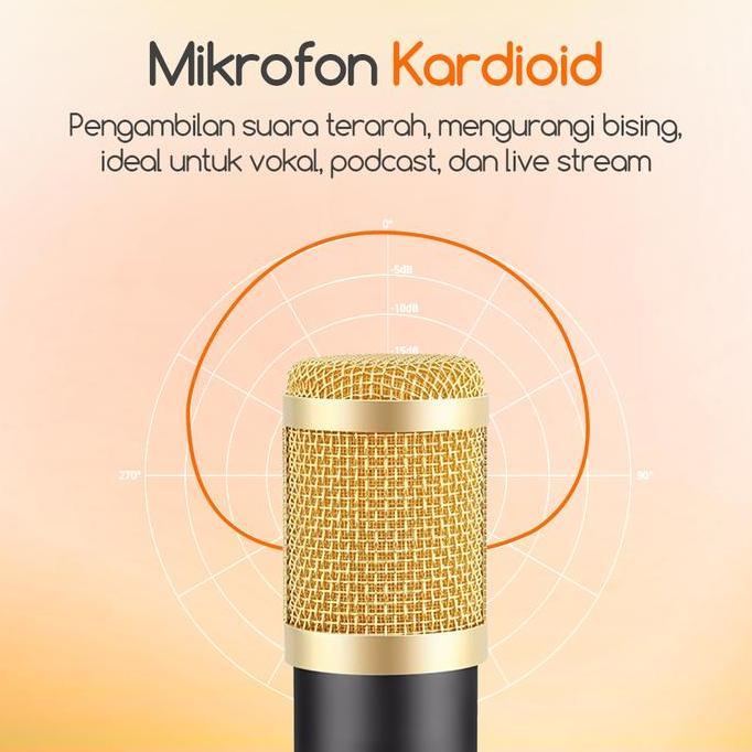 Youngshort33 - Bonkyo F999X & Bm800 Set Streaming Lengkap Sound Card Otg Cable Headset Lampu Penguat