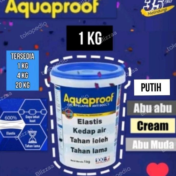 Aquaproof 1 kg Aquaproof Abu Putih Hitam Abu Muda Waterproof Elastex AntiBocor Variasi Warna 1kg