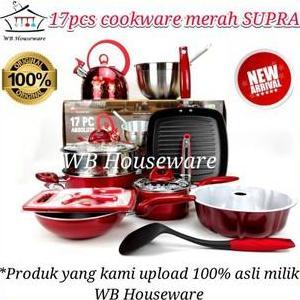 HARGA DISC - panci set / wajan penggorengan / 17pcs cookware ABSOLUTE SUPRA 100% original
