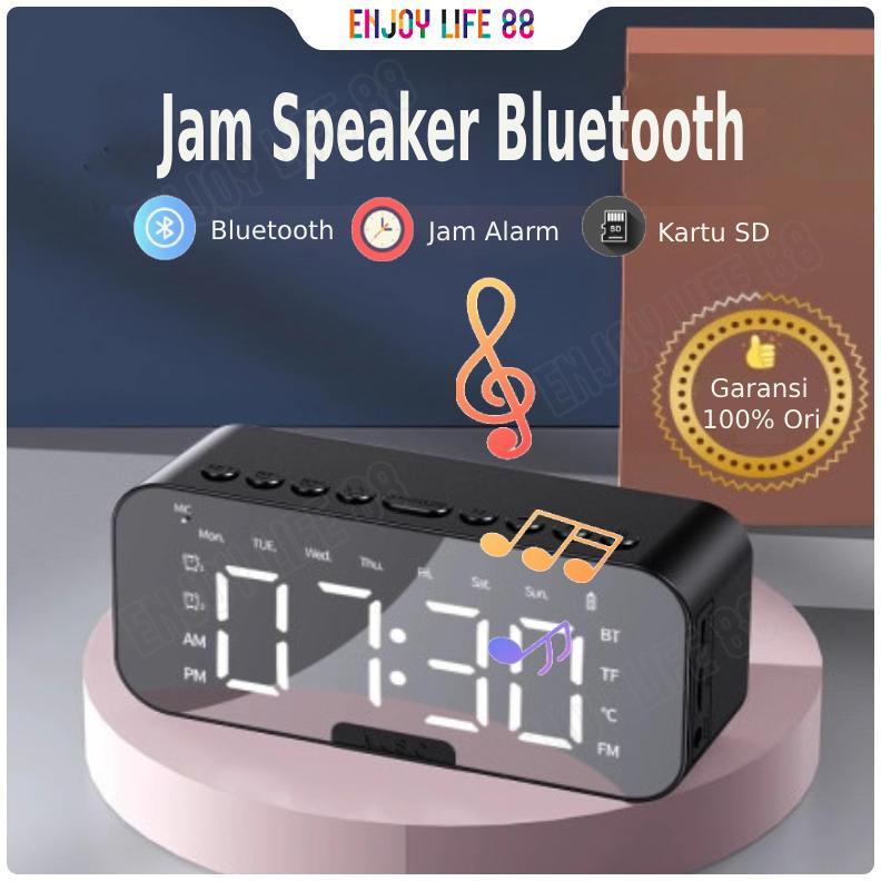 Multifunction Bluetooth Speaker Portable Lampu Speaker Bluetooth  Bass Jam Alarm Clock Led Display S
