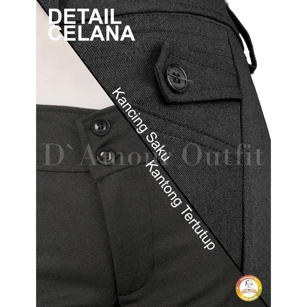 Free Ongkir One Set Setelan Jas Blazer Dan Celana Bahan Kancing Saku Wanita Stelan Jas Kerja Kantor 