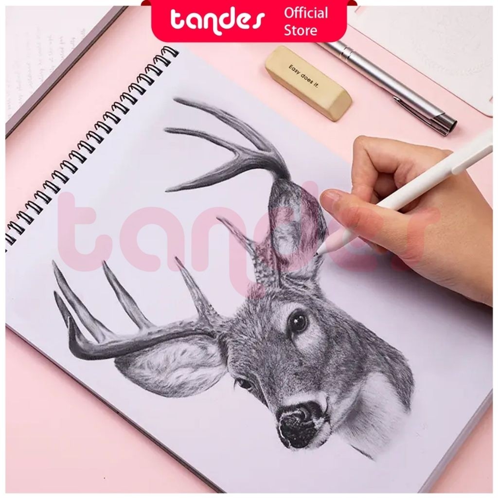 Tandes Sketchbook A4 Buku Gambar Anak Buku Sketsa Aesthetic / 60 Halaman  Karakter Cute & Frozen