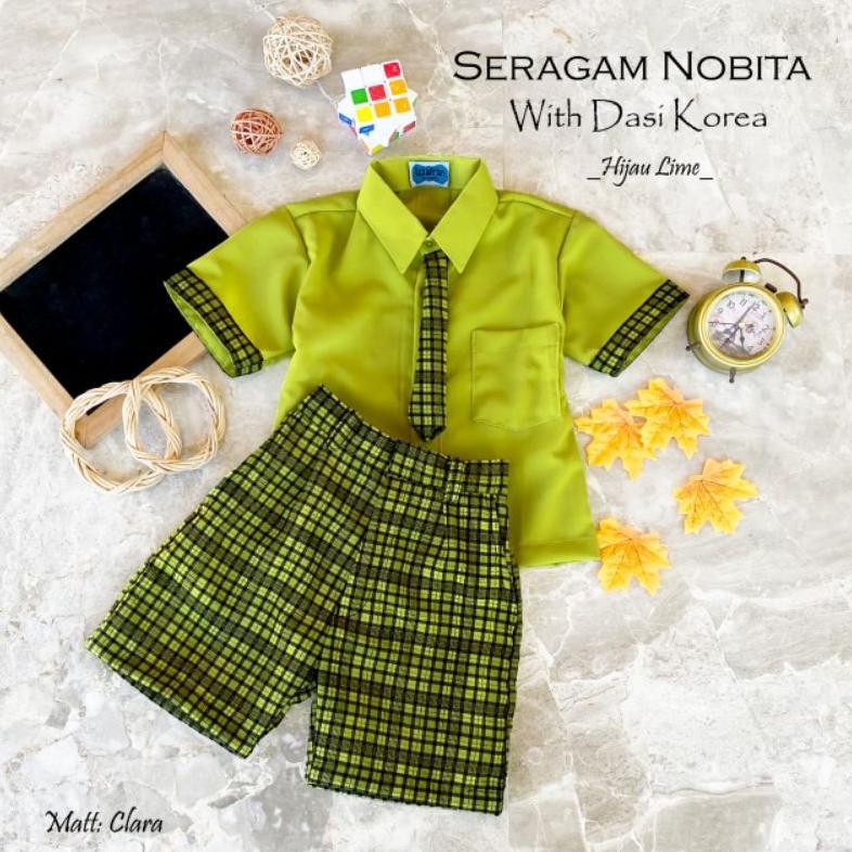 Free Ongkir Seragam Sekolah Korea Nobita Baju Anak Baju Sekolah Paud Seragam Tk Seragam Anak Sekolah