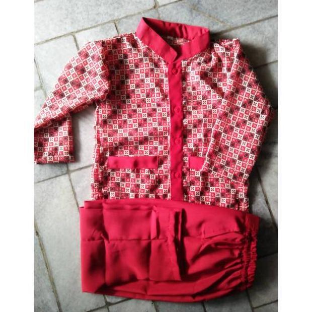 Best Seller Seragam Batik Merah Tk/Ra/Paud Murmerr Bsw S-2Xl