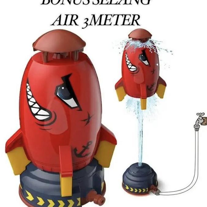 Mainan Roket Air water Rocket Jet Sprinkler Roket Berputar