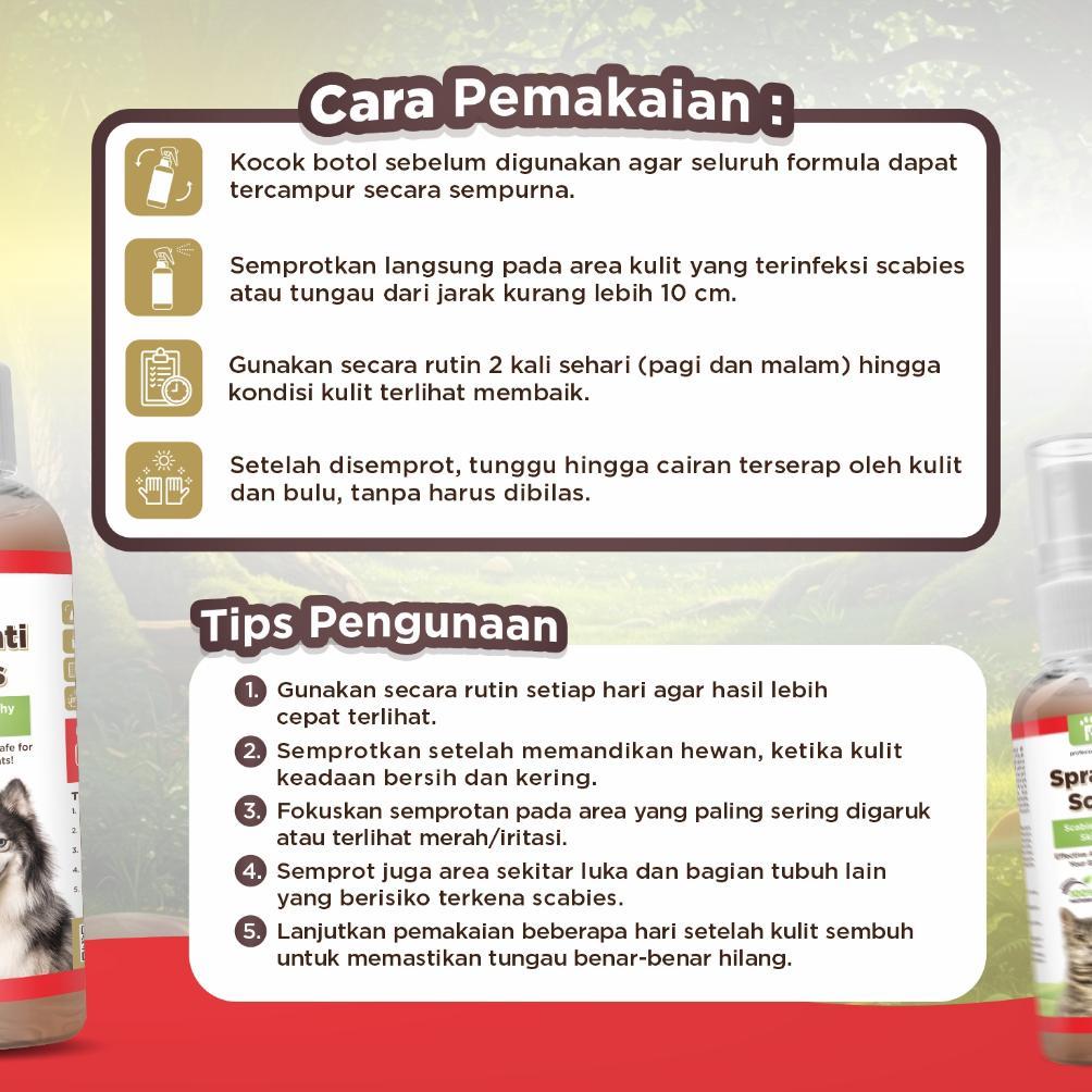 SANYACOLLECTS SPRAY OBAT KULIT SCABIES DEMODEX JAMUR KUTU ANJING KUCING HEWAN 60ML BERKUALITAS