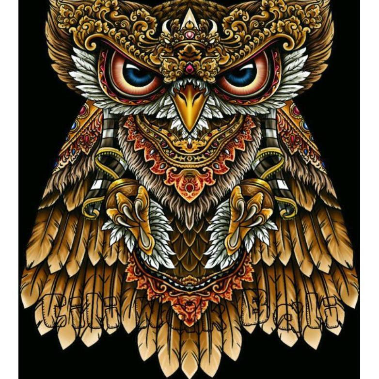 ASSALAMSHOP LAYANGAN CELEPUK MINI 1METER LAYANGAN BALI MAINAN ANAK BURUNG HANTU PRINT HEMAT