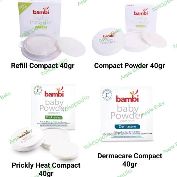 Bambi Baby Compact 40gr - Bedak Padat Bayi - Bedak Bayi