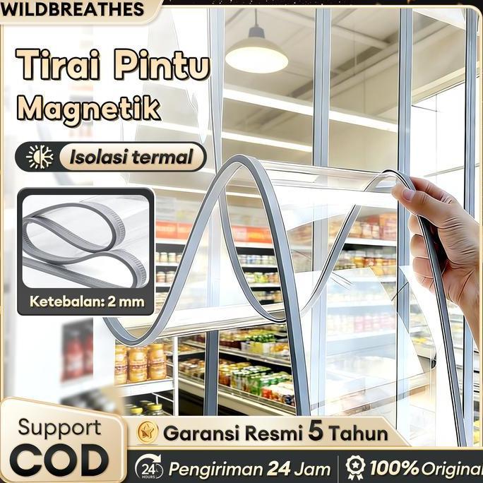 Siap kirimTirai Lembut Magnetik Elegan Reaim Terbuat dari Plastik PVC (Dirancang khusus untuk ruanga