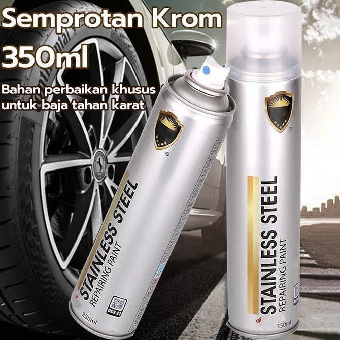 350 ML Chrome Spray Paint / Cat chrome /Anti Karat Warna Stainless  / Cat Semprot Chrome / Cat sempr
