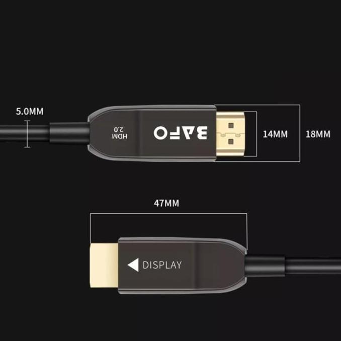 Murah Kabel Hdmi 2.0 Active Fo Fiber Optic Optik 4K 10 15 20 25 30 40 50 60 70 75 80 100 Meter M Net