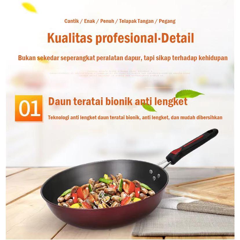 Panci Set Teflon Wajan Penggorengan Serbaguna 3 Pcs Cookware Set