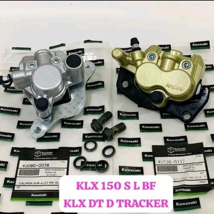 KALIPER CAKRAM PALA BABI DEPAN BELAKANG KLX 150 S L BF DT D TRACKER TREKER KAWASAKI ORI NISSIN 1SET 